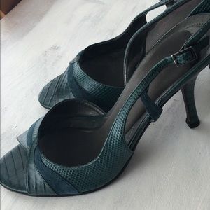 BR Teal Slingback Heels