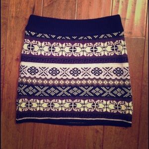 Sweater mini skirt