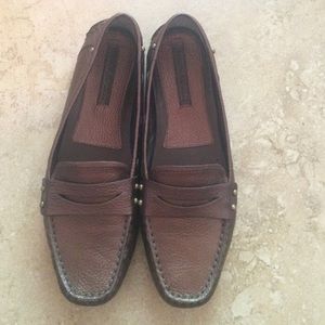 Metallic Bronze Leather BR Loafers