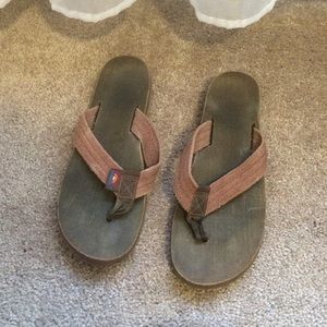 Rainbow Canvas Flip Flop Sandals