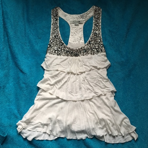 ❌SOLD❌ Beaded Flowy Top