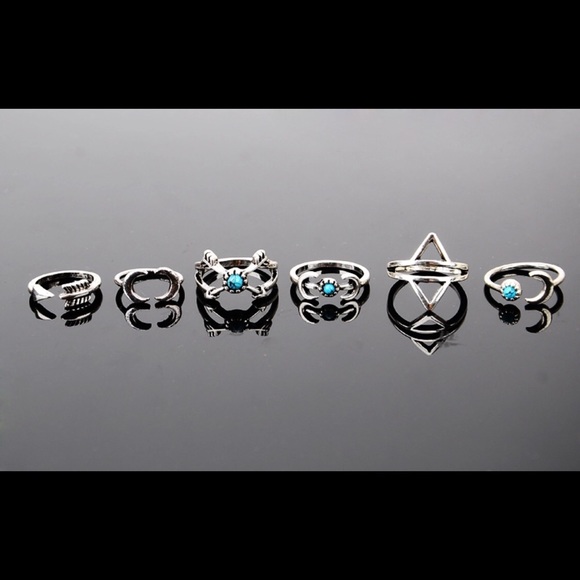 Set of 6 Sexy Boho Rings - Picture 2 of 4