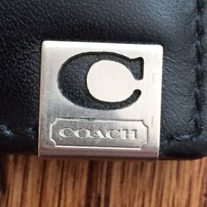 Black leather coach wallet