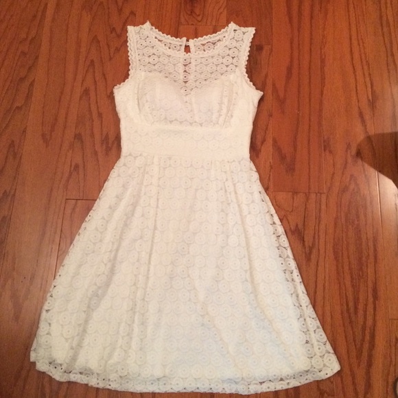 Beautiful white lace dress.
