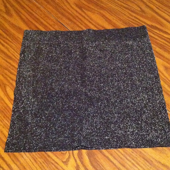 Black with silver sparkle mini skirt