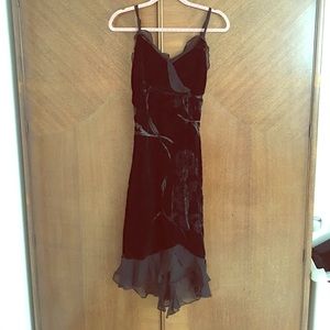 Betsy Johnson Burnt Velvet blk Cocktail dress