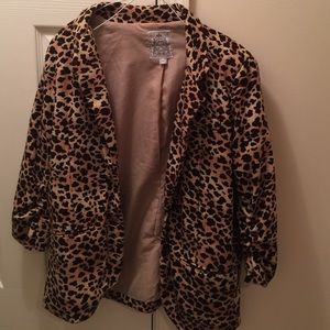 Leopard print blazer