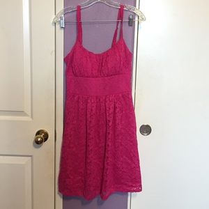 HOT PINK FLORAL DRESS!