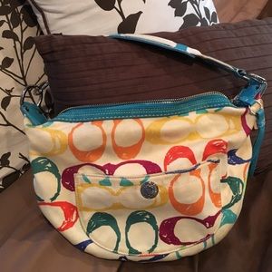 Multi color coach bag