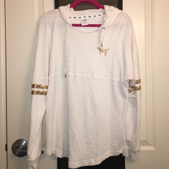 PINK Victoria's Secret Tops - PINK hooded varsity crew!