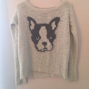 Boston Terrier Dog Graphic Sweater