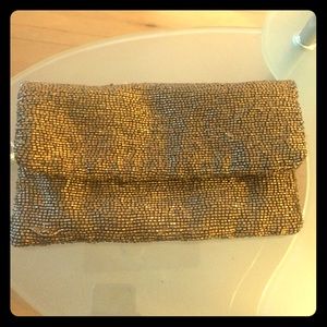 Moyna beaded clutch in antique gold