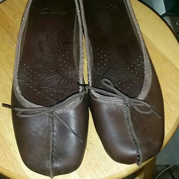 Brown leather Clarks . Sze 9.5 M