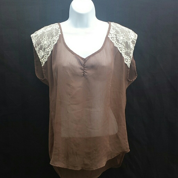 Brown laced shirt