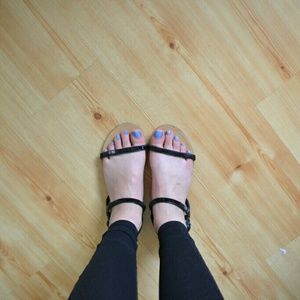 Black Strappy Sandals