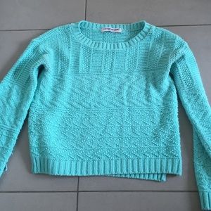 Perfect condition aqua long sleeve cropped sweater