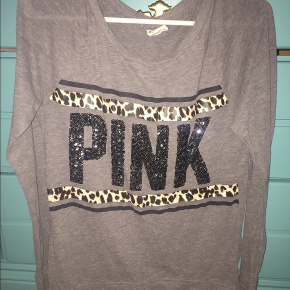 Grey (Pink) Small Long Sleeve