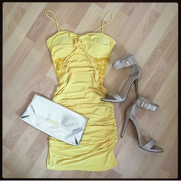 Sexy yellow dress