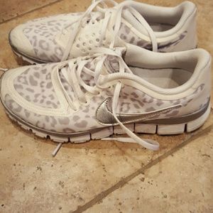White Leopard Nike Shoes