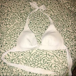 Victoria secret white bathing suit halter top