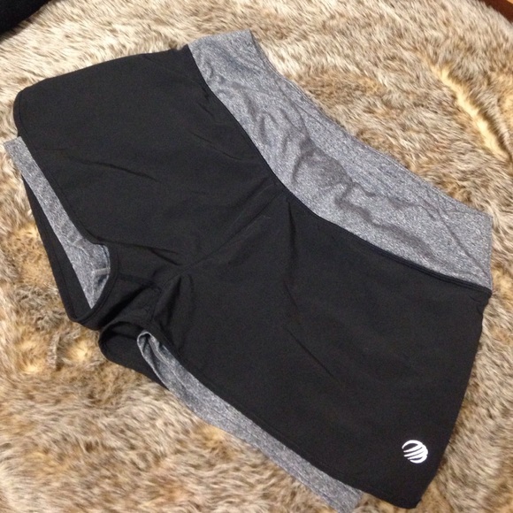 Black & Grey Athletic Running Shorts by MPG