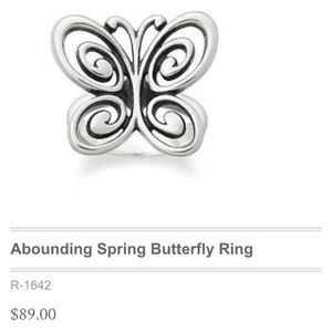 James Avery butterfly ring