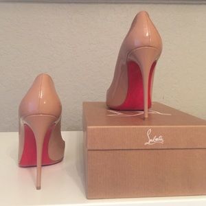 Christian Louboutin Pigalle Follies nude patent