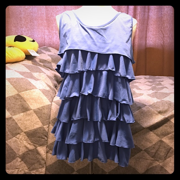 Blue summer tank top blouse 3x