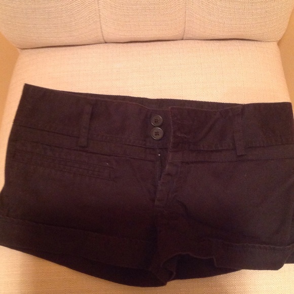 Black shorts.