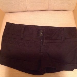 Black shorts.