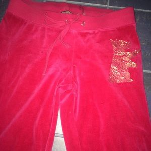 Girls Hot pink Juicy Couture track pants!