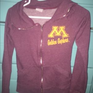 Minnesota Gophers zip up maroon sweater