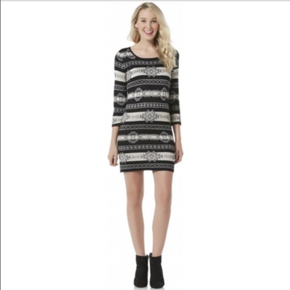 Tribal sweater dress