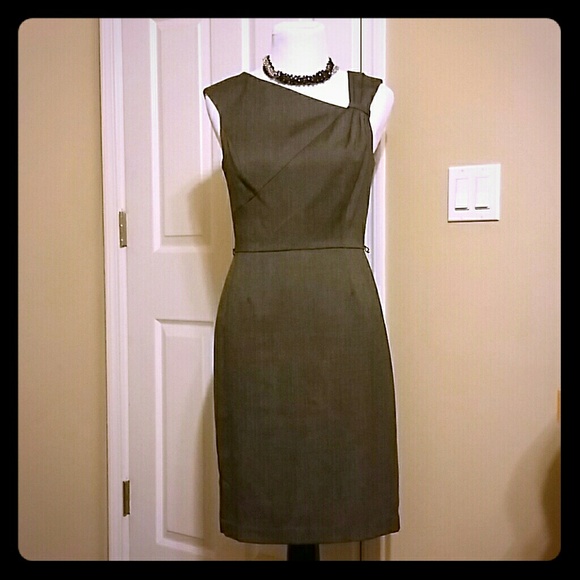 WHBM Gray/Tan Dress