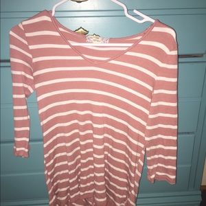 Faded pink 3 quarter sleeve top