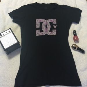 DC black tee with monogram