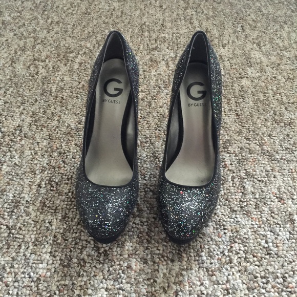 Black Sparkle High Heels