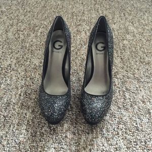 Black Sparkle High Heels