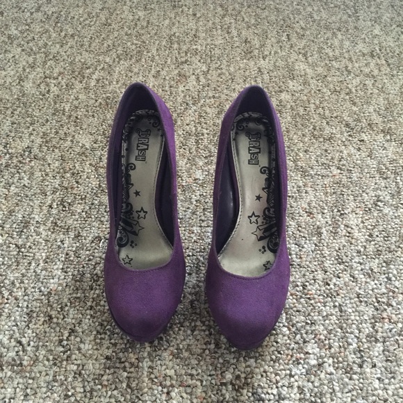 Purple Velvet High Heels