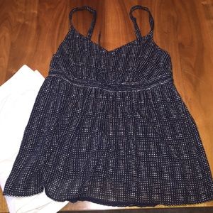 Navy and white tank