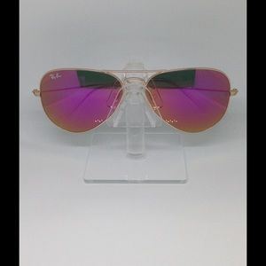 Authentic Ray Ban pink mirror lens Aviator 112/4T