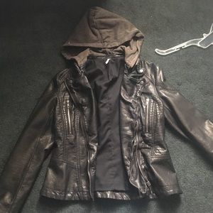 Hooded Free People Leather Jakcst