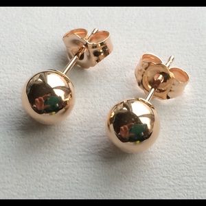 14K Gold Ball Studs
