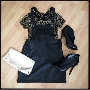 Black overalls dress