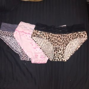 Bundle of 3 Victoria secrets top lace hiphuggers