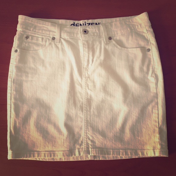 White Denim Skirt