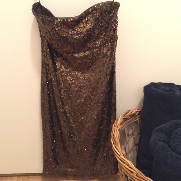 Alice and Olivia Sequin Strapless Dress, Size 0