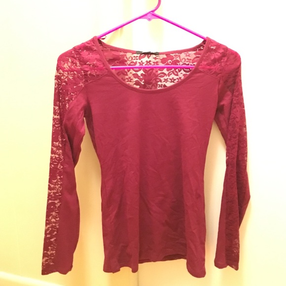 Long sleeved, lace shirt