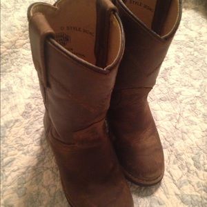 Toddler size 9 smoky mountain cowboy leather boots