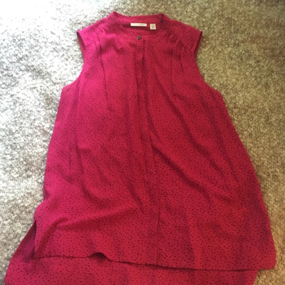 Halogen sleeveless button up blouse